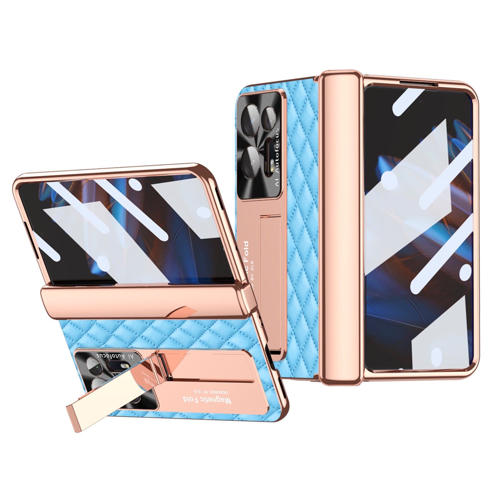 For Oppo Find N2 5G Anti-fall Phone Case PU Leather Coated PC Hinge Protective Phone Cover with Screen and Lens Film For Oppo Find N2 5G Anti-fall Phone Case PU Leather Coated PC Hinge Protective Phone Cover with Screen and Lens Film